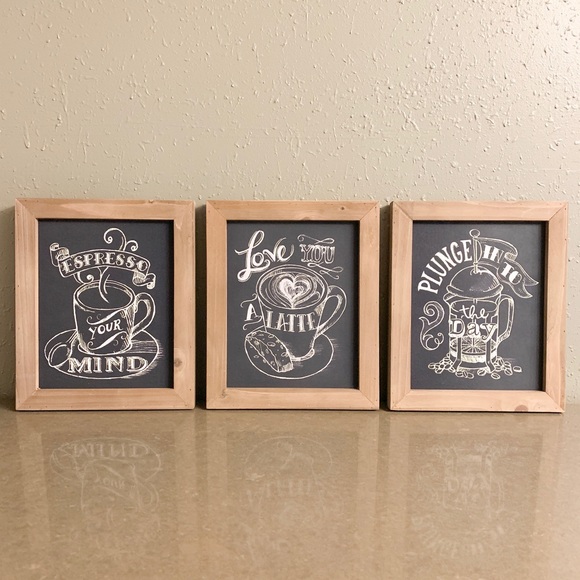 Coffee Talk Wall Decor - Set of 3 - Picture 2 of 7